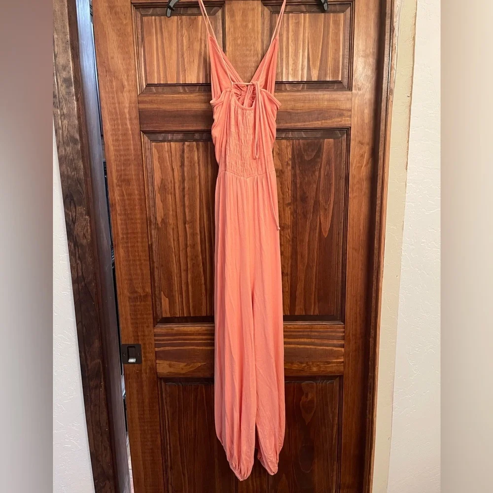 Free People FP Beach Weekend Chill-Out Ruched Harem Cut Out Jumper jumpsuit S - Picture 5 of 9